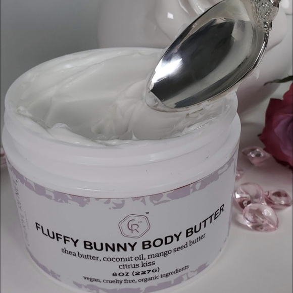 FLUFFY BUNNY BODY BUTTER. 8oz, Shea butter, citrus scent, organic, vegan! - Picture 9 of 9